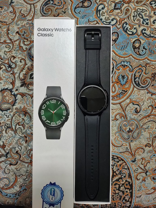 ساعت هوشمند سامسونگ Galaxy Watch6 Classic 47mm با بدنه فولاد ضدزنگ، صفحه نمایش Super AMOLED
