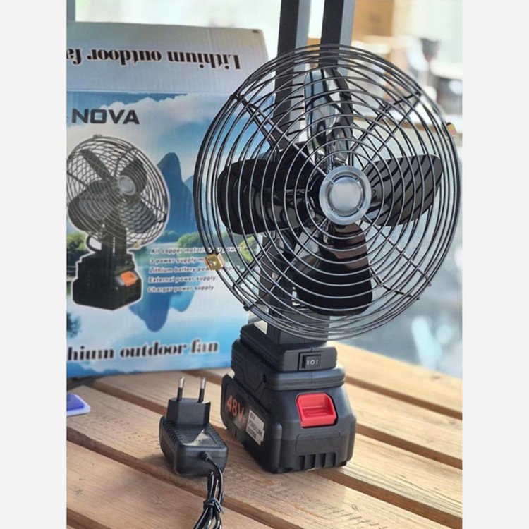 پنکه شارژی ۴۸ وات باطری بزرگ NOVA